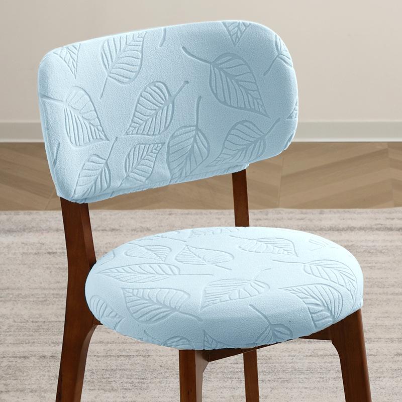 

Leaves Jacquard Chair Covers Split Chair Seat Cover with Backrest Cover for Home Dining Room Wedding Party Decor 1PC