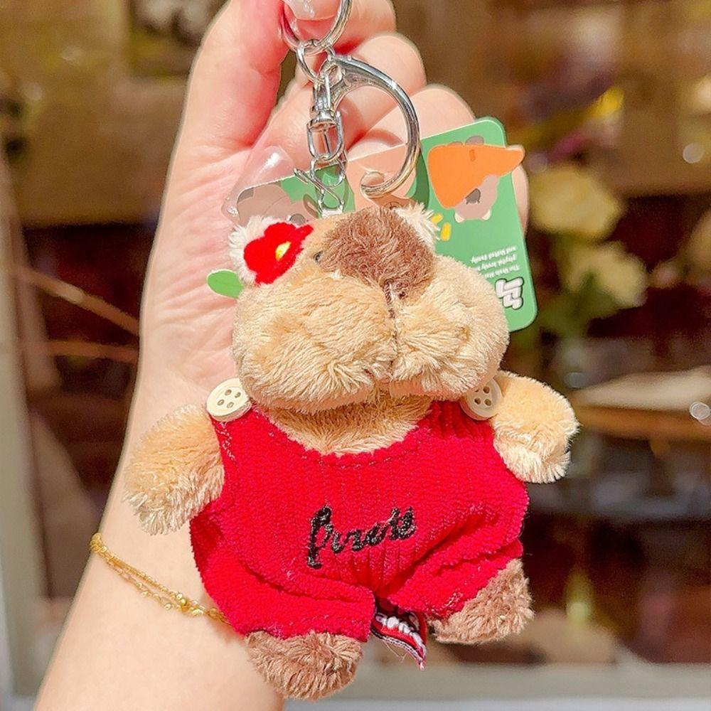 Cartoon Marmot Pendant Fluffy Groundhog Dolls Kawaii Plush Dolls Key Chain  Gifts