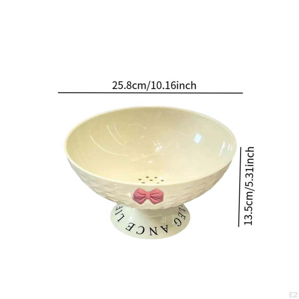 Drain Fruit Bowl Strainer ,Decorative Dish, Basin for Fruits Candy and Snack Washing, Storing &