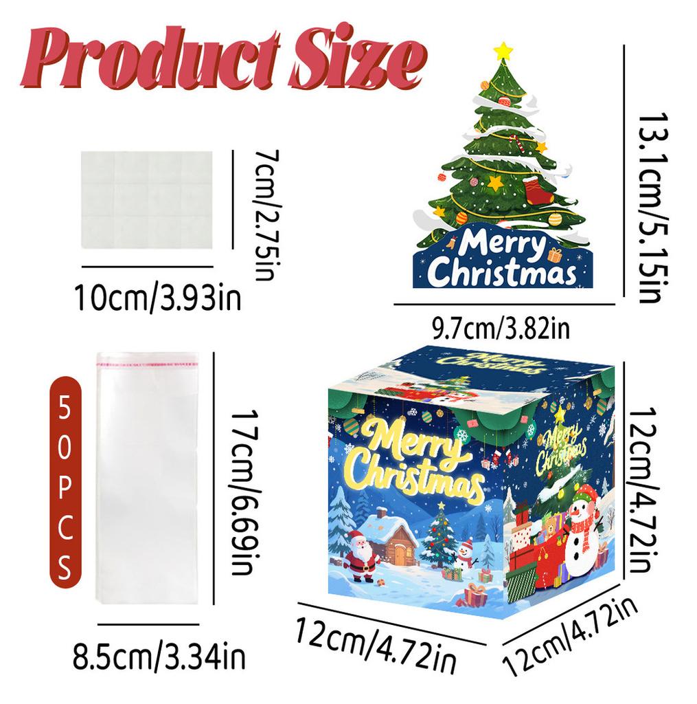 Decor Money Holiday Box With Snowy Night Theme For Christmas And Year New