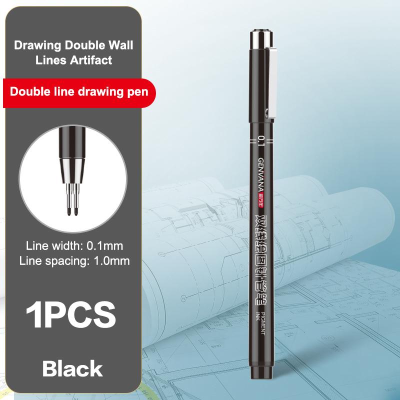 

Гелевая ручка с двойной линией 0,1 мм/0,3 мм/0,5 мм, незаменимая для экзаменов по архитектурному проектированию, конспектирования и рисования 0.1mm