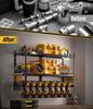 Power Tool Organizer & Storage Wall Mount - Heavy Duty Metal 8 Drill Holder, 3 Layer Premium Garage Utility Power Tool Rack