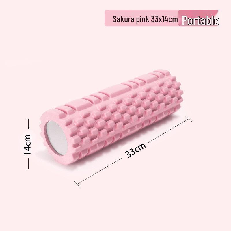 Doku Tasarımlı Pembe EVA Köpük Yoga Masaj Rulosu