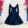 Women Plus Size V Neck Furry Trim Long Sleeve Belted Abstract Print A Line Midi Dress