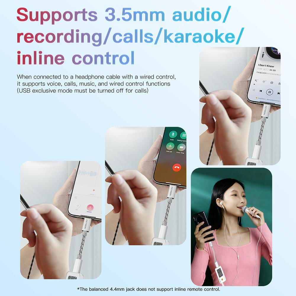 KEYSION Dongle Type C USB DAC AMP Audio HiFi Decoder Headphone Amplifier 2*CS43198 2*SGM8262 Chip 768kHz DSD256 3.5/4.4mm Output