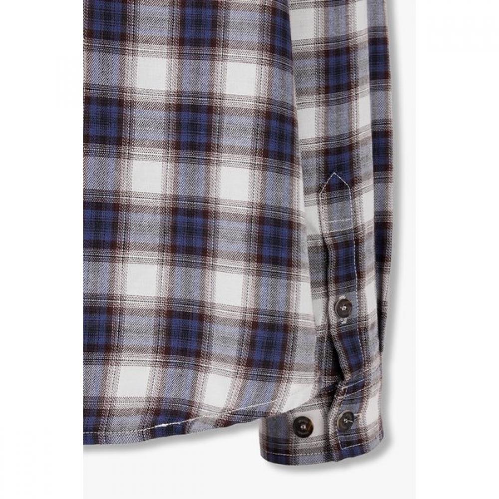 [men] Detachable Hoodie Check Shirt Jumper  91m6113113 