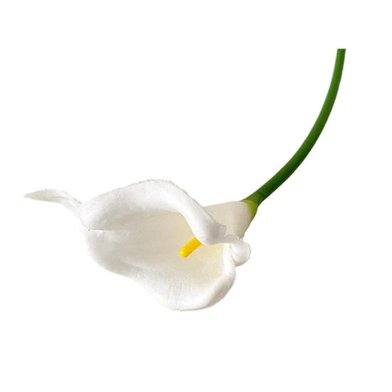 Real Touch Artificial Calla Lily Flower 13.4" Lifelike Faux Flower Branch for DIY Wedding Bouquet Home Indoor Table Centerpiece