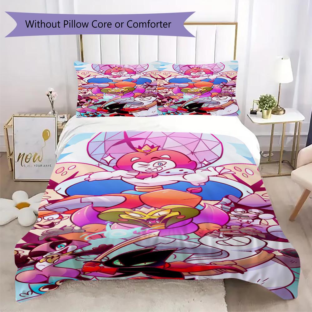 Cartoon character theme Pattern Bedding,Quilt Set Quilt Cover Pillowcase Home Birthday Gift (1*duvet cover+2*pillowcase,without core)XSJT0917373