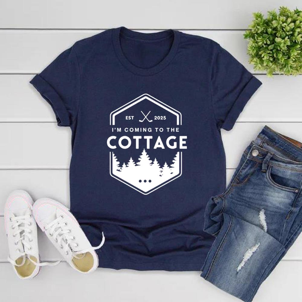 Coming To The Cottage T-Shirt Hockey Romance Inspired Shirt Heated Rivalry Booktok Tee Unisex Short Sleeve Tshirt Outdoors Tee
