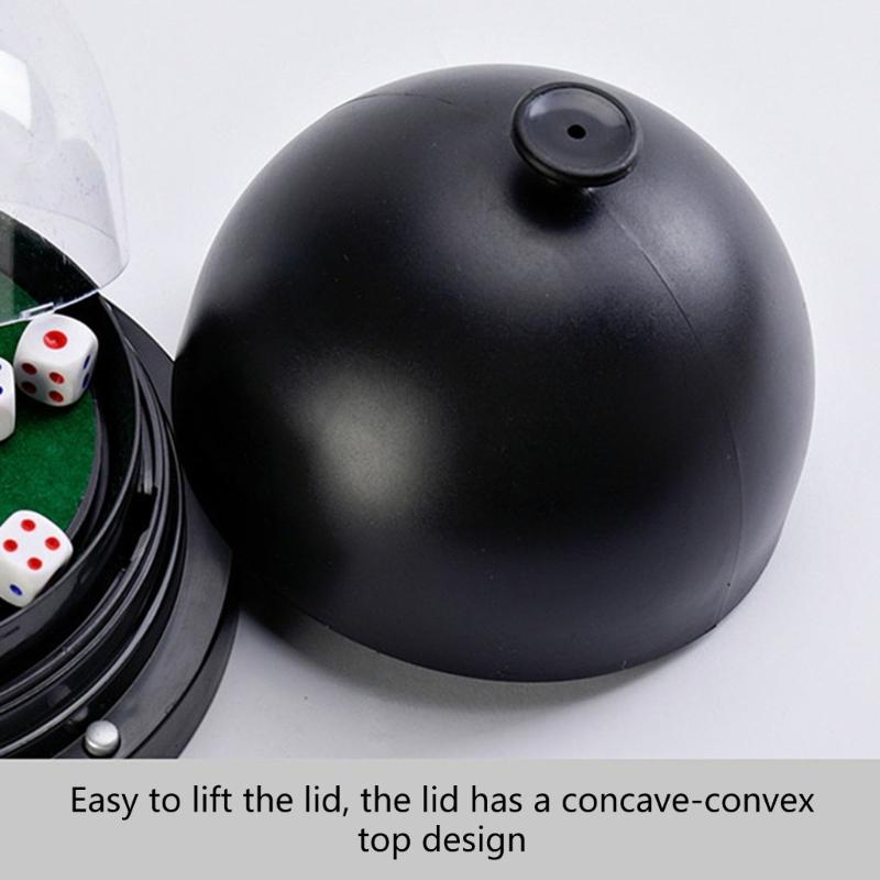 Electric Dices Roller Dices Automatic Roller Cup for KTV Pub Bar Dices Box Dices Games Automatic Dices Cup with 5 Dices