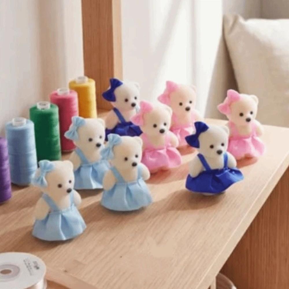 10pcs/set Plush Doll Bear Plush Foam Toys Foam Bear Cartoon Bouquet Doll Graduation Gifts