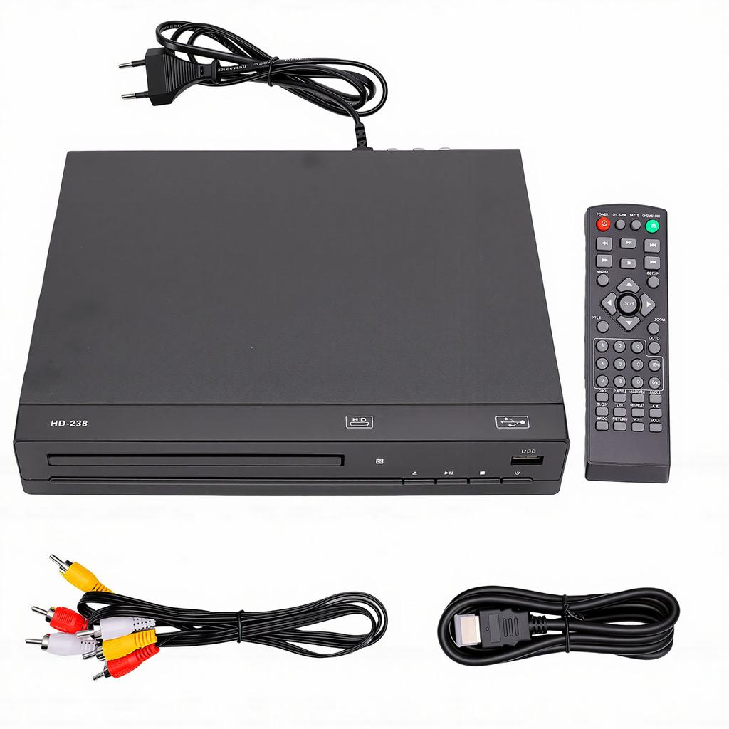 DVD Player for TV All Region 1080P Home Stereo Player with LED Digital Display USB CD MP3 Playback HD Multimedia