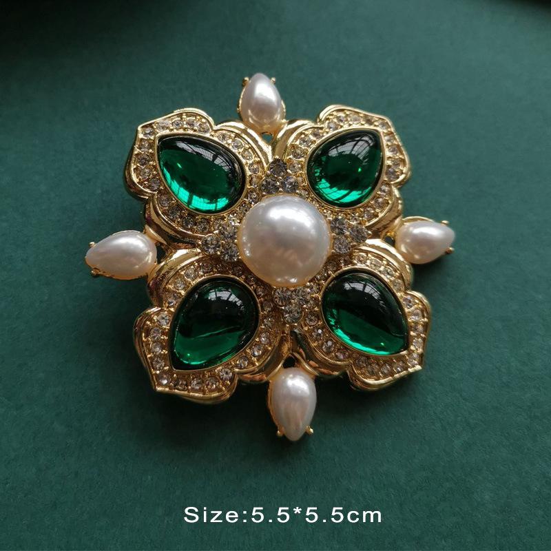 Colorful Baroque Pearl Gem Enamel Brooch Pin