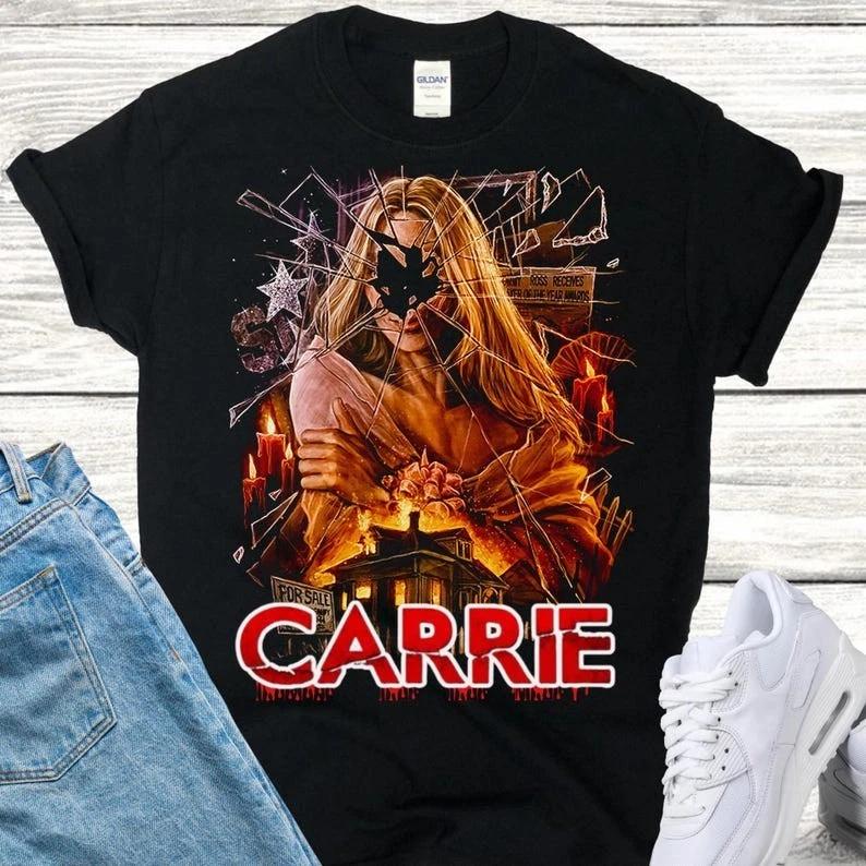 Carrie Horror Movie Unisex Softstyle T-Shirt, Scary Prom Film Tee, Stephen King S