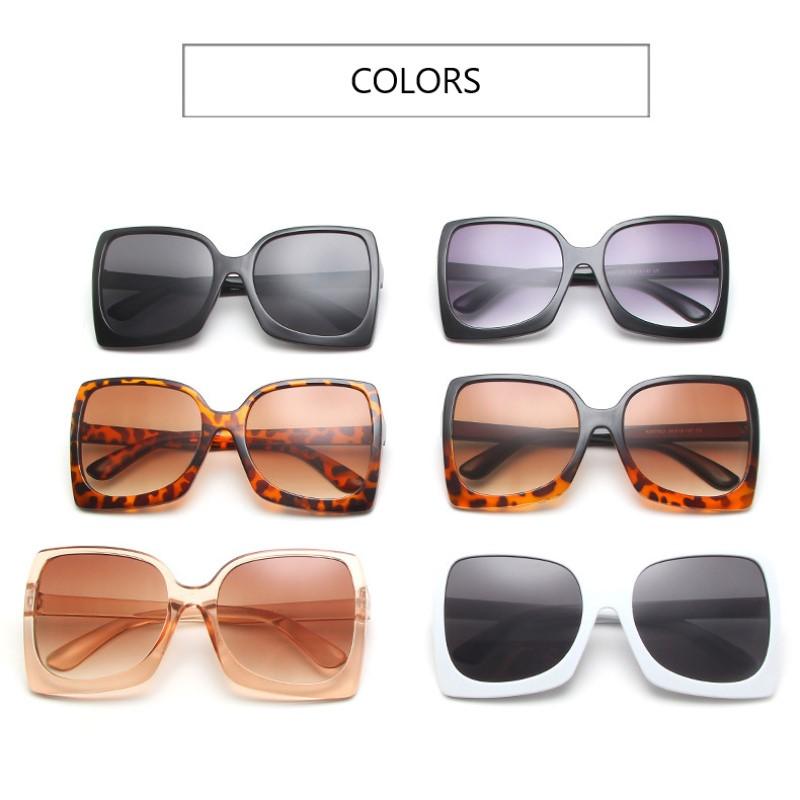 Fashion Oversize Square Sunglasses For Women Big Frame Luxury Brand Black Vintage Gradient Shades