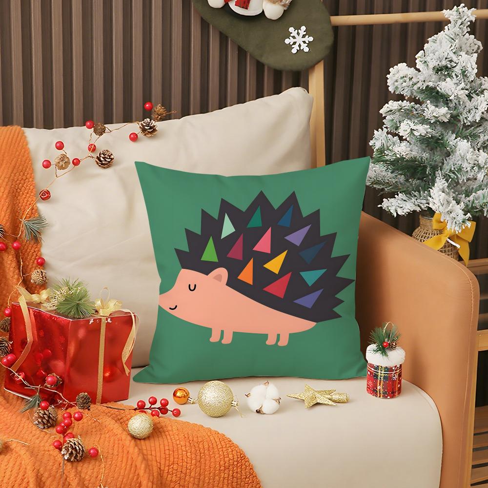 Cartoon Geometric Animal Pattern Pillow Case Printing Pillowcase Living Room Sofa Cushion Cover Bedroom Room Decor