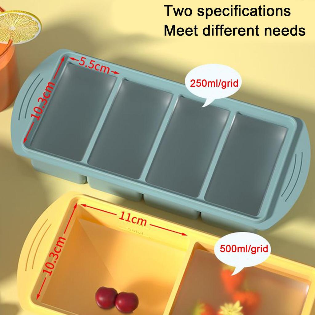 Food Freezer Molds Silicone Portion Freezing Trays 4-Cavity Kitchen Container Hot Days Tool for Wine Champagne Restaurant