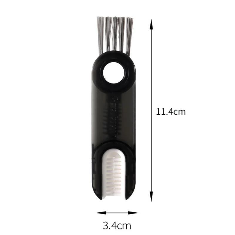 3 In 1 Bottle Gap Cleaner Brush Multifunctional Cup Cleaning Brushes Water Bottles Clean Tool Mini Silicone U-shaped Brush