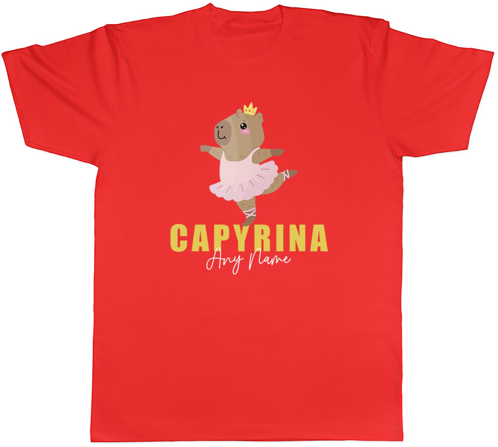 Personalised Any Name Capyrina Capybara Ballet Unisexs TShirt Tee Gift Top S