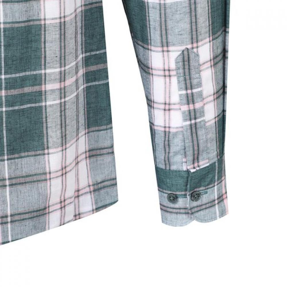 DakS Men S Linen Blend Big Check caSual Shirt Regular Fit  dmS3Shcl140e1 