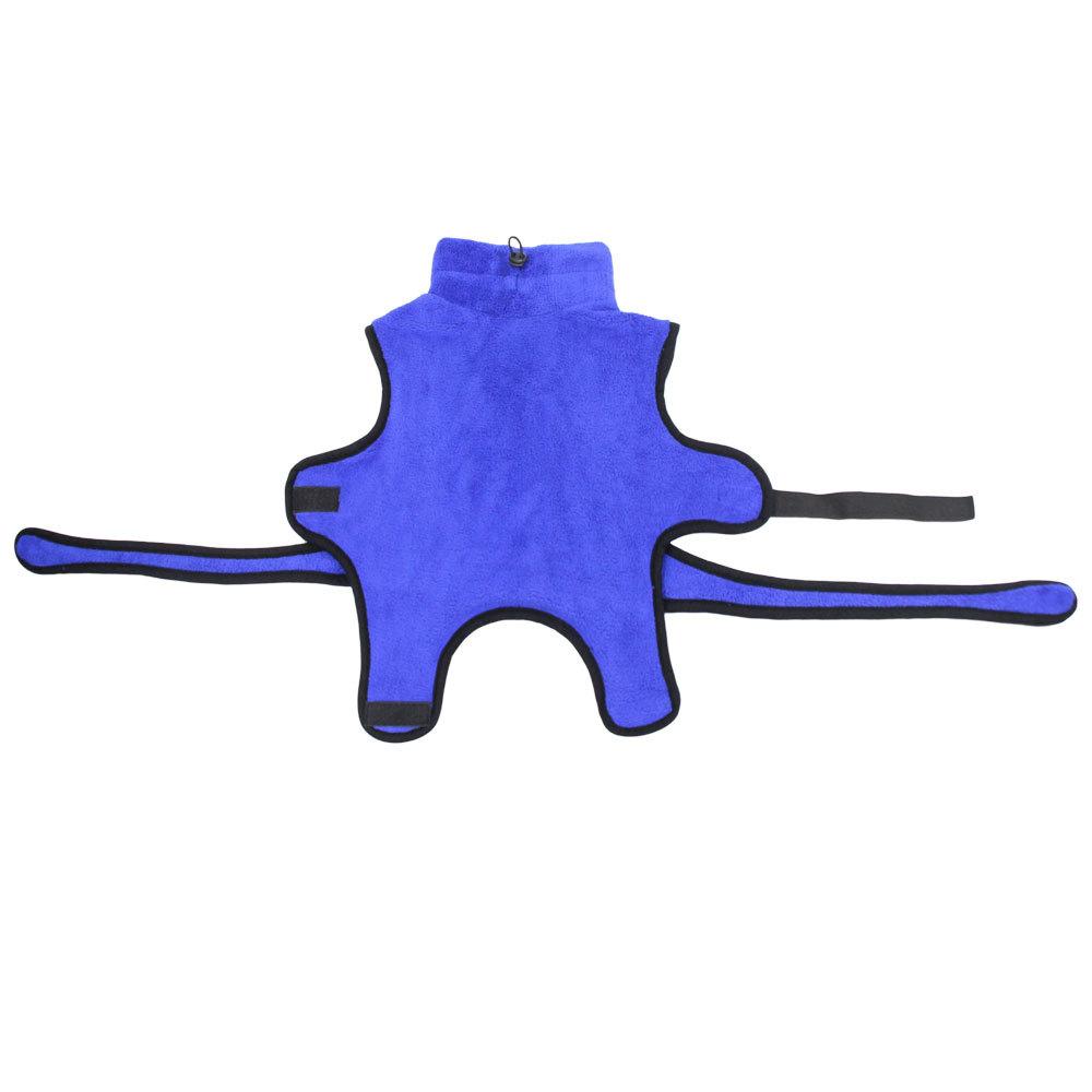 

Впитывающий халат для питомца Быстросохнущая микрофибра Одежда для крупной собаки Одежда для собаки Коралловый флис Золотистый ретривер S темно-синий