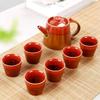 Chinese Travel Kung Fu 7pcs Tea Sets Ceramic Portable Porcelain Service Gaiwan Simple Cups Teapot Gift Box ZM227