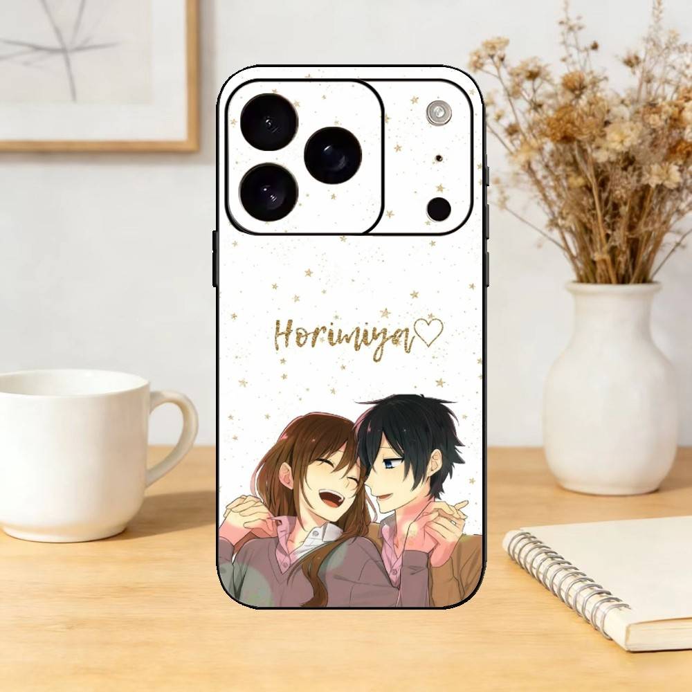 Horimiya Hori And Miyamura Phone Case Silicone Black Soft For IPhone 17,16,15,14,13,12,11,SE,Plus Pro Max