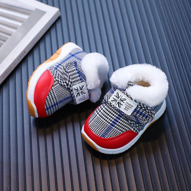 Winter Baby Rutschfeste Schuhe mit weicher Sohle: 0-1,5 Jahre, Plus Samt Schneestiefel für Jungen und Mädchen