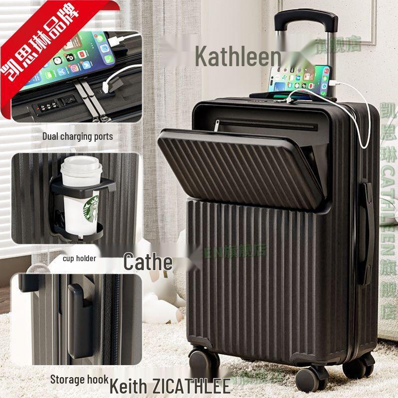 Large Capacity Student Travel Suitcase with Universal Wheels and Combination Lock