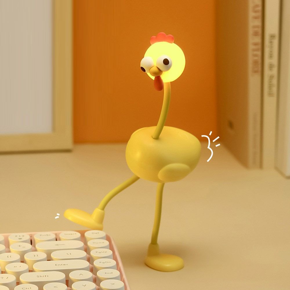 Rooster Shape Bedroom Lamp USB Table Lamp Cute Bedside Lamp  Desktop Decoration