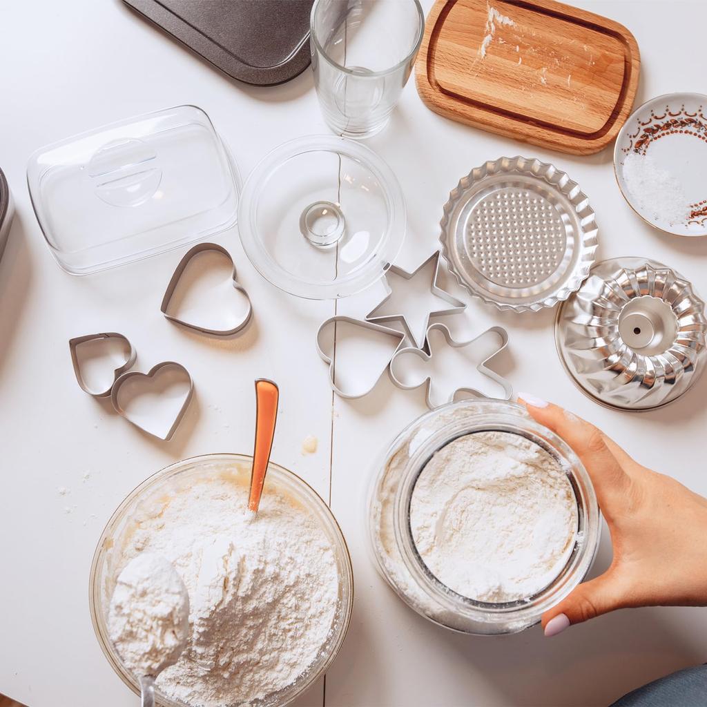 Uxcell Set of Stainless Steel Biscuit Cookie Cutters for Kitchen Baking 5-Piece Star-Shaped