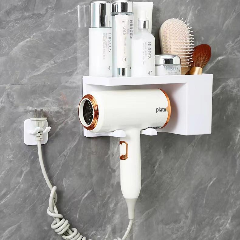 

Настенный держатель для фена без отверстий для хранения в ванной комнате