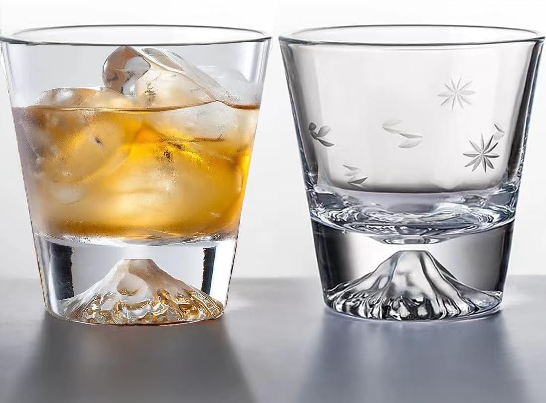 

Стакан Batone Fuji 270 мл Sakura Kiriko Rocks Премиум Ручной работы Поставляется в деревянной коробке из павловнии Идеально подходит для и Другой Свадьбы и 60-летия Популярный подарок горы белый