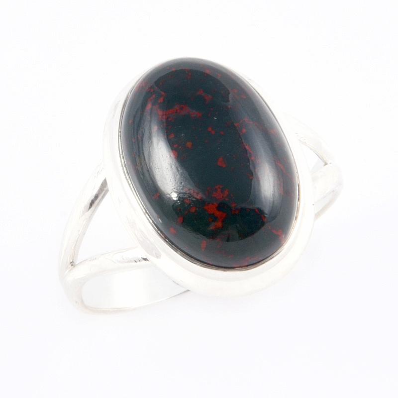 Natural Bloodstone Gemstone Handmade 925 Sterling Silver Jewelry Ring S.9 J4n14