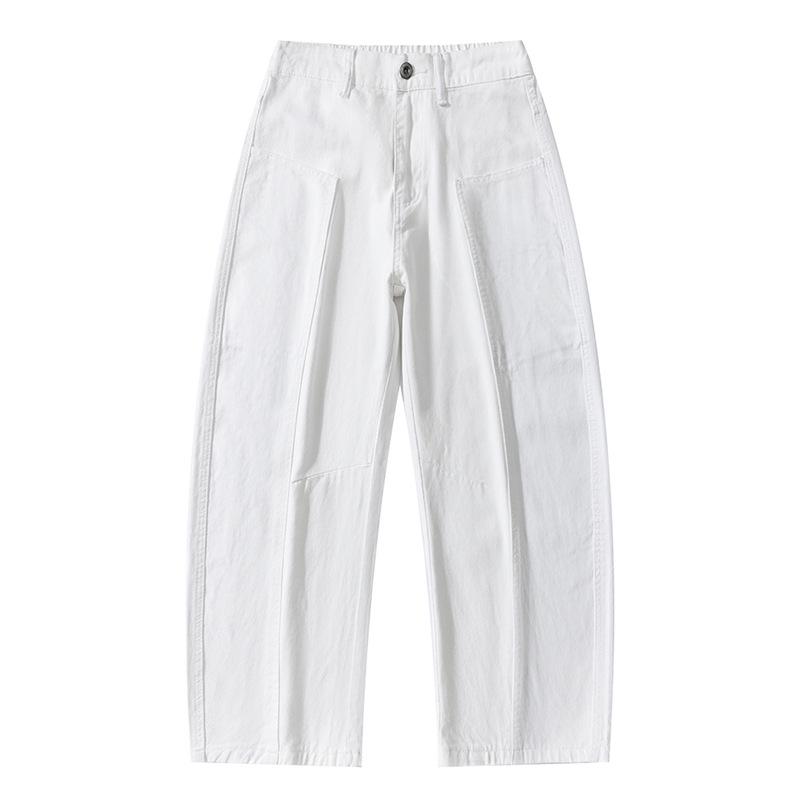 

Мужские весенние белые джинсы-палаццо: Модные, Свободные, Повседневные Хип-хоп Брюки XXXL белый