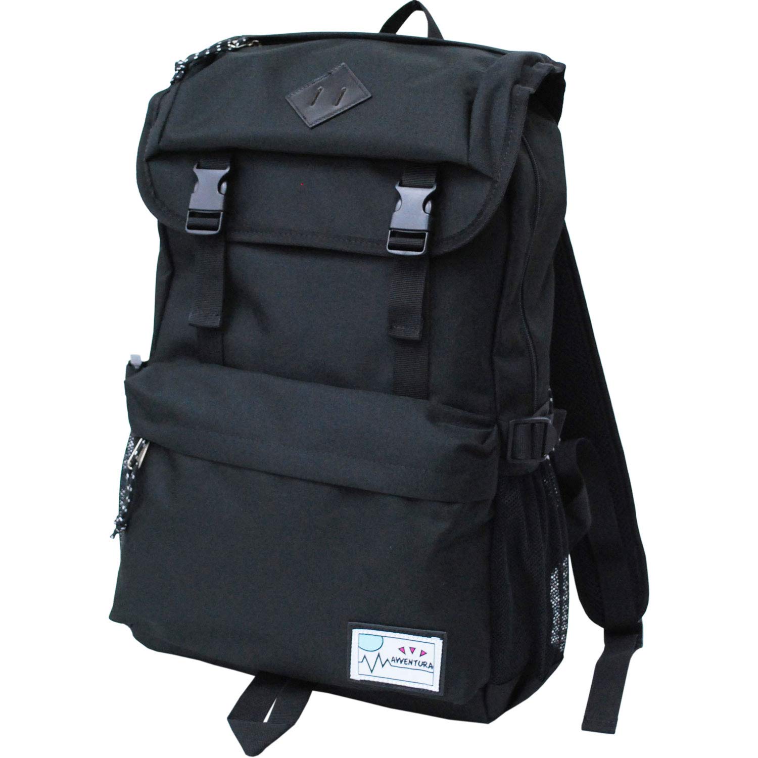 

Rucksack Large Capacity Business Flap Backpack Daypack 30122 Black [Aventura] Men s Women s