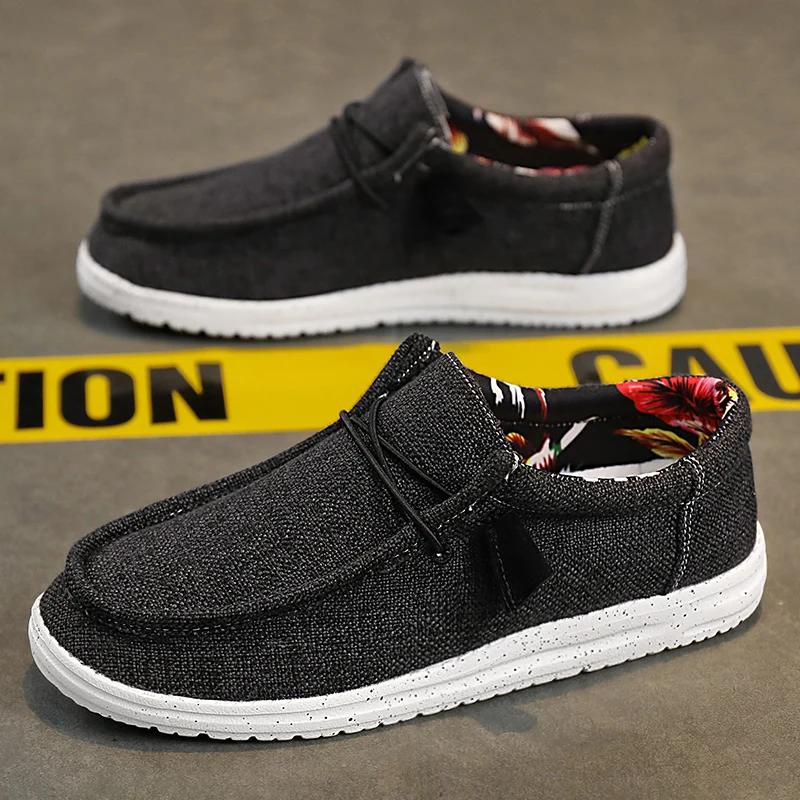 

Мужская повседневная обувь, дышащая, легкая, без застежек, простая, удобная, однотонная, с мягкой подошвой, мужская обувь на продажу, лоферы 42 чёрный