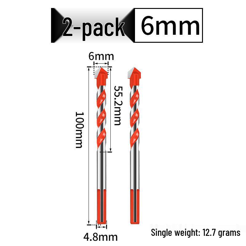

6mm Alloy Triangle Drill Bit for Concrete, Glass, Tile & Cement