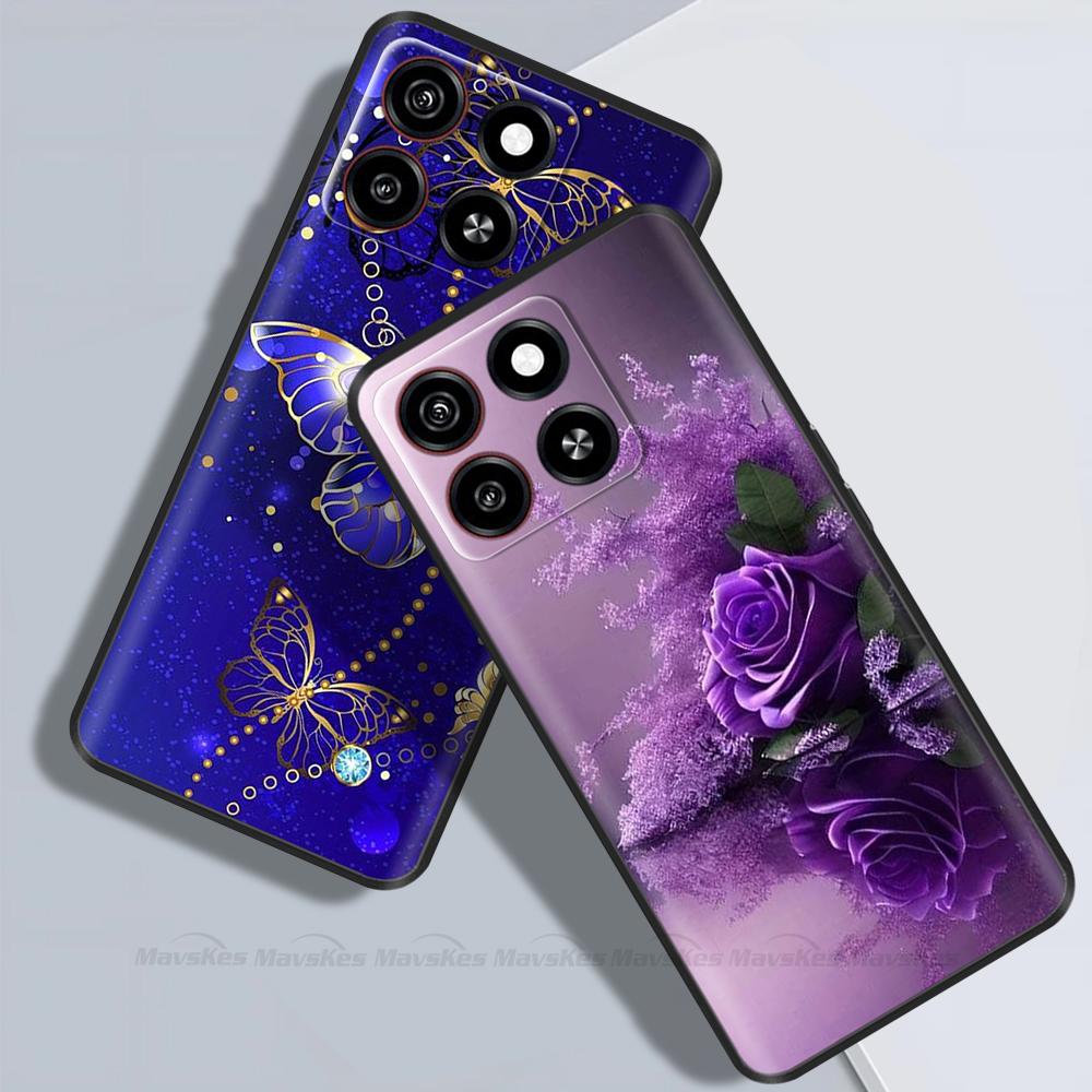 For ZTE Blade A35 Case Phone Case Cute Patterns Soft Liquid Silicone Cover For ZTE Blade A55 ZTEA35 ZTEA55 Protector Shell Cases
