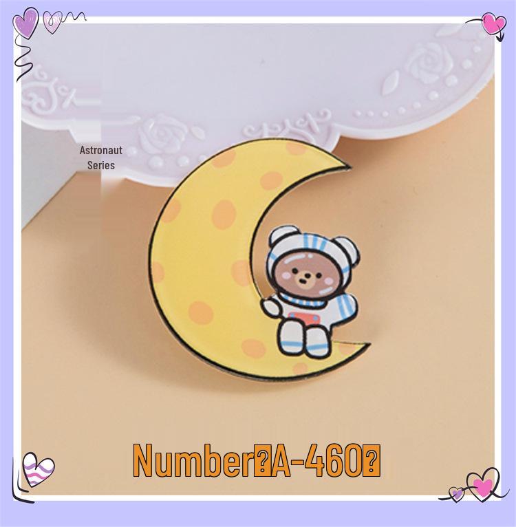 Korean Cute Cartoon Astronaut Acrylic Pin Badge