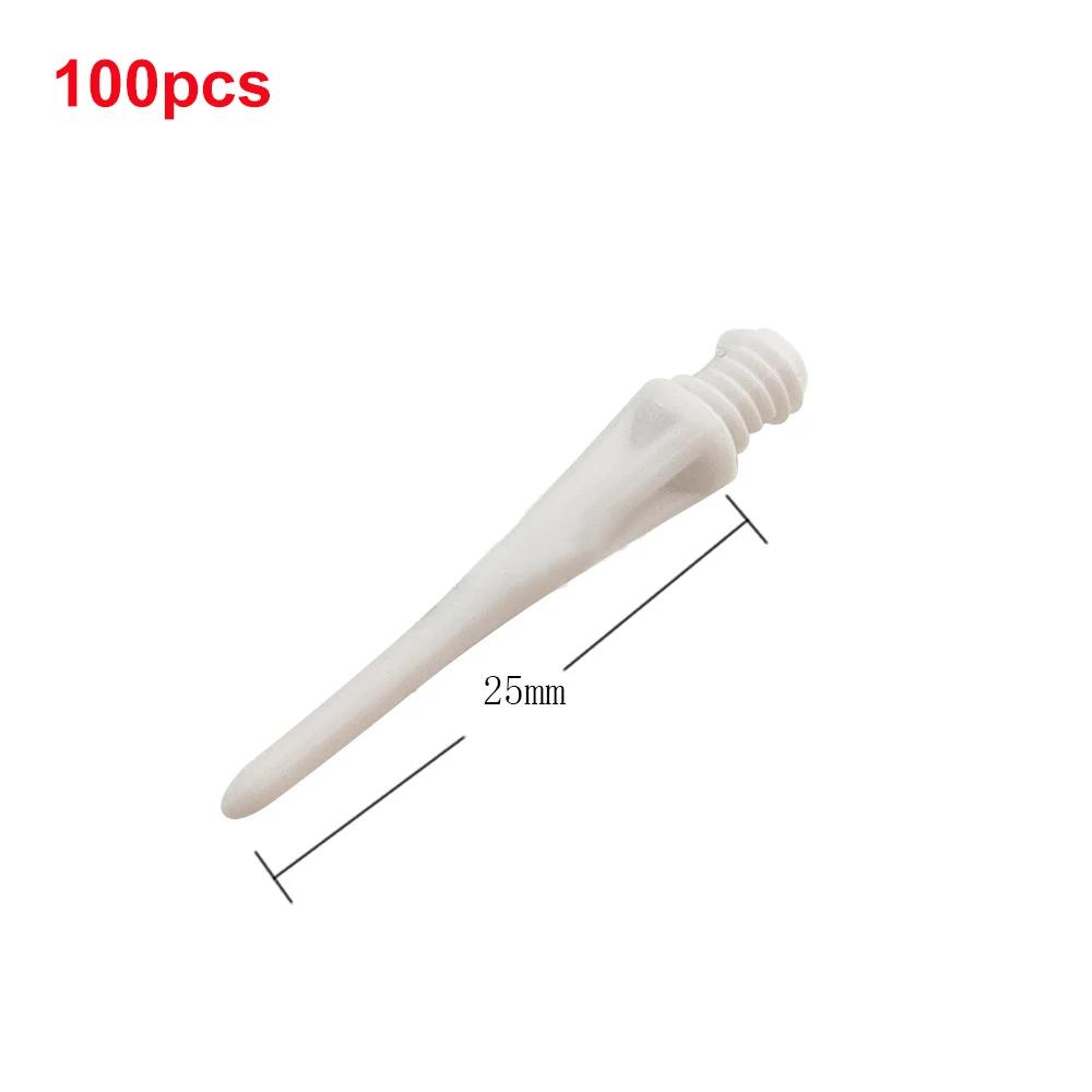 

100 ШТ. Високоточні Електронні Дартс Пластикові Професійні Дартс Міцні М які Наконечники Набір Запасних Наконечників Аксесуари для Дартсу білий