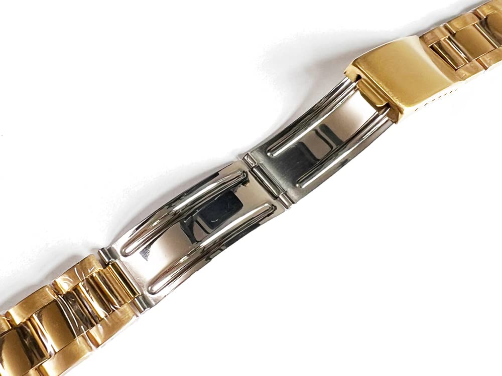 Piese Ceas King Compatibile cu Brățară Oyster Aftermarket pentru Datejust GP Galben 19mm [Import Original] Rolex, Ceas Bărbătesc, Auriu,