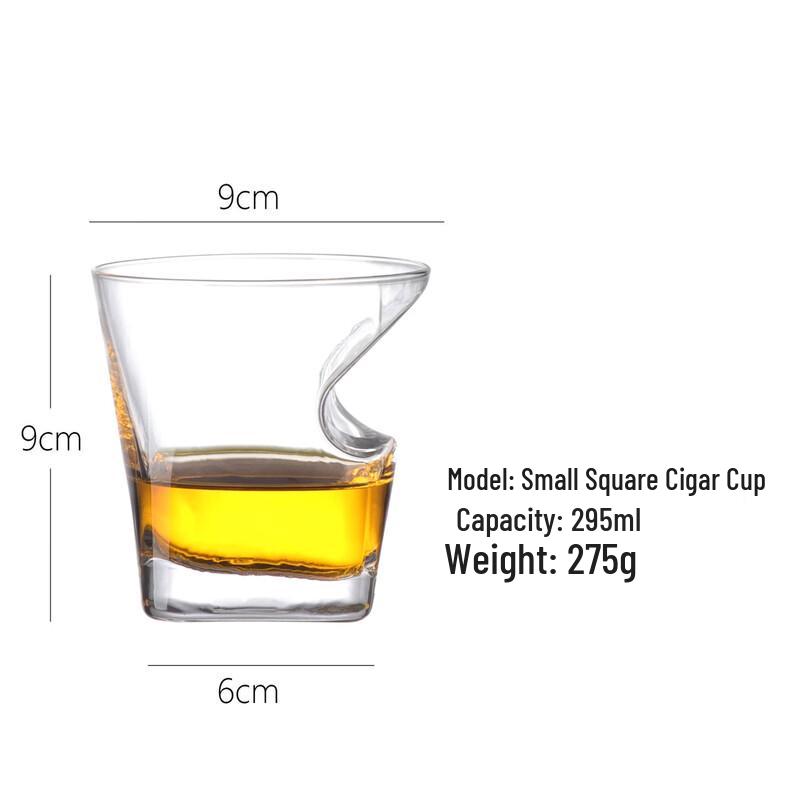 

Crystal Whiskey Glass with Cigar Holder (Set of 2)