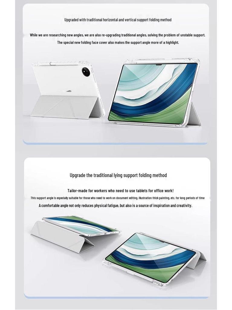 Vivopad 5Pro/3Pro Anti-Drop Protective Case with Pen Slot & Y-Shaped Trifold Acrylic Cover