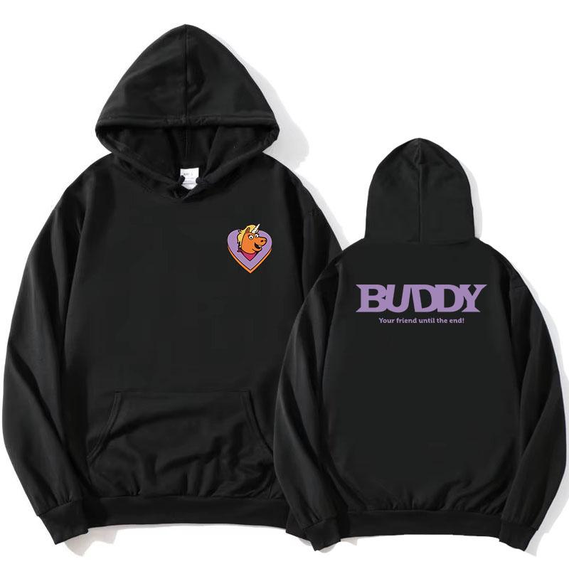 Buddy Il Tuo Amico Fino alla Fine Felpe Uomo Donna Abbigliamento Felpa con Cappuccio a Manica Lunga Felpa con Cappuccio Grafica Tasca Felpa con Cappuccio Stampe Top Unisex