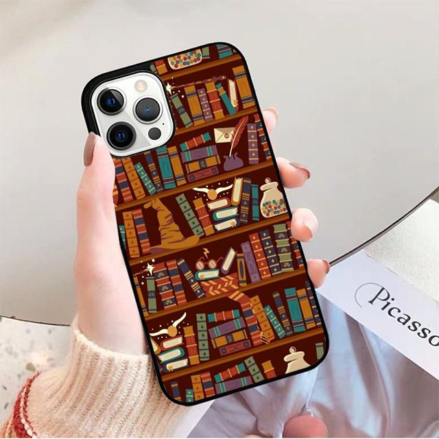 Read Books illustration Phone Case for iPhone 17 Air 16 16e 15 Plus for Apple 13 11 12 14 Pro Max Cover coque fundas