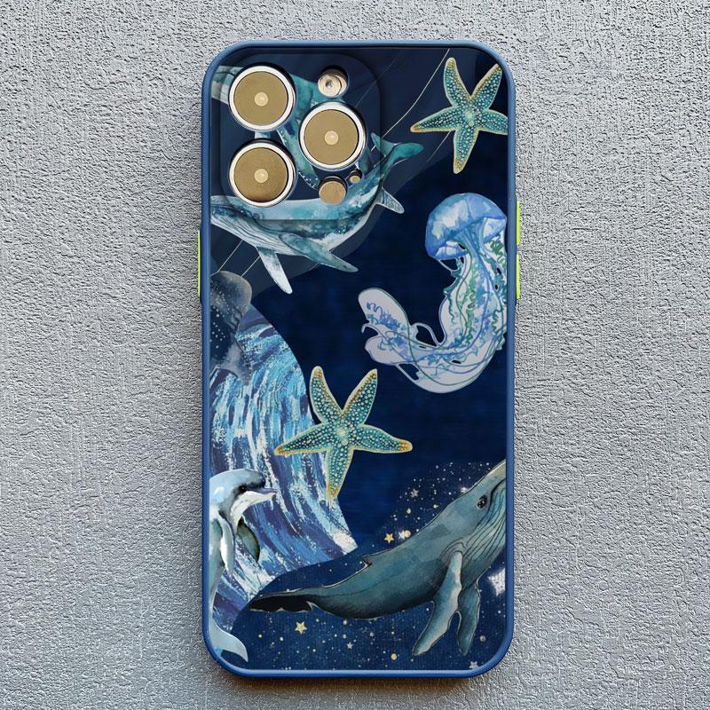 

Starry Orca Whale Shark Phone Case For iPhone 16 15 14 Pro 11 12 13 Pro Max XS XR X 15 14 7 8 Plus 12 13 Mini Shockproof Cover iphone 7 8 SE2