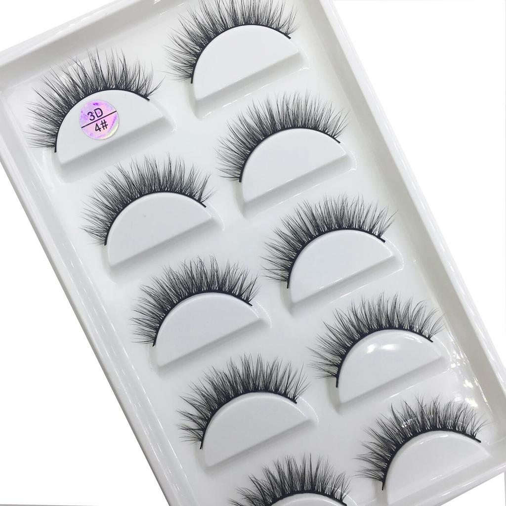 12 Style 5 Pairs 3D Natural Mink False Eyelashes Makeup Fake Eye Lashes Faux Cilios Make Up Beauty Tools