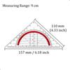 2pcs Triangle Ruler Square Set 90mm 45 Degrees Plastic Stationery,for Architectors Students Office Designers Painting Drafting Math Geometry Drawing