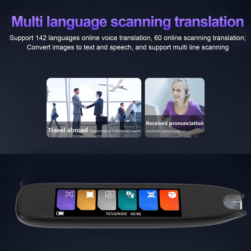 Scan Reading 142 Language Translation Scan Reader OCR Digital Translation Dictionary for Travel Pen, Pen, Pen, Text-to-Speech Device, Pen, Students,